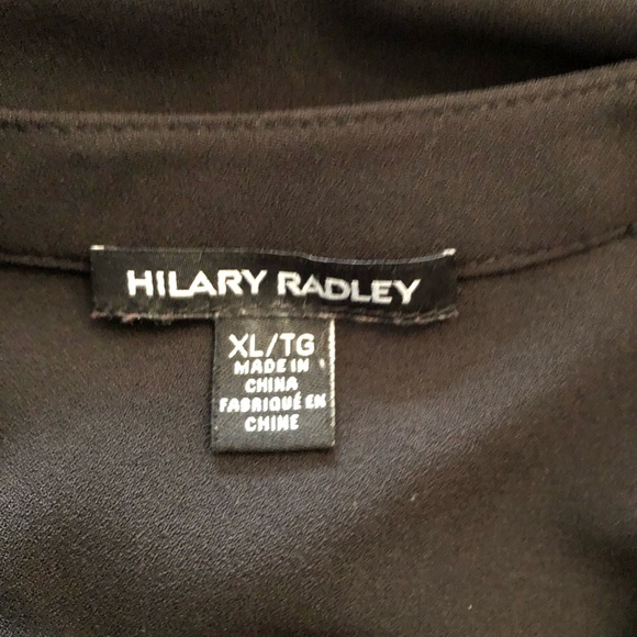 Hilary Radley Black Long sleeve blouse Size XL - Picture 5 of 6